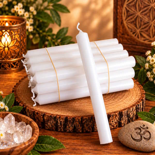 Vela bujía blanca